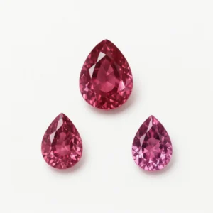 3 pieces of natural pink tourmaline set | 2.94 carats pairs