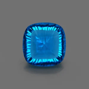 13.36 carats Swiss blue topaz | cushion cut topaz