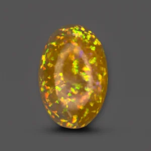 30 Ct Ethiopian White Opal with Golden Play of Color – 32×22 mm Natural Loose Opal