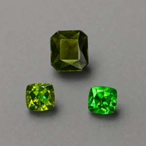 3 pieces of natural green tourmaline set | 2.72 octagon pairs