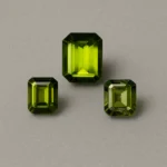 3.78ct (3pcs) natural green tourmaline set | octagon pairs