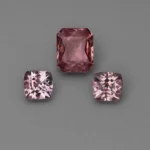3 pieces of octagon pink tourmalines set | 2.8 carats pairs