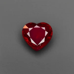 Natural heart shaped pigeon blood ruby