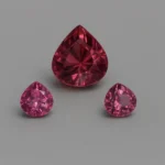 3 pieces of natural pink tourmaline set | 2.85 carats pairs