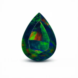 playing color 3.2 carats faceted black Opal