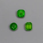 2.46 carats 3 pieces natural green Tsavorite garnet