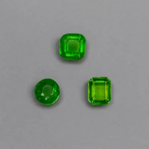 2.46 carats 3 pieces natural green Tsavorite garnet