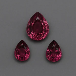 3 pieces of natural pink tourmaline set | 4.19 carats pairs