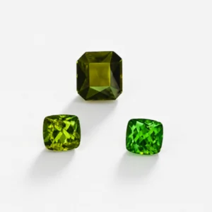 3 pieces of natural green tourmaline set | 2.72 octagon pairs