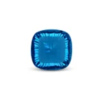 13.36 carats Swiss blue topaz | cushion cut topaz