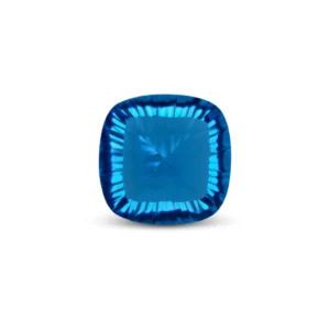 13.36 carats Swiss blue topaz | cushion cut topaz