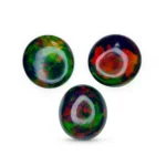 black opal round pair set | 3pcs opal set