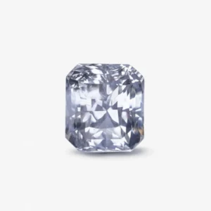 natural octagon 6.35 cts white Ceylon sapphire