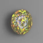 Natural Ethiopian White Opal with Play of Color – 11 Ct, 18×15 mm Loose Opal