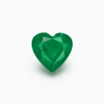 1.5 carat heart shaped natural green Zambian emerald