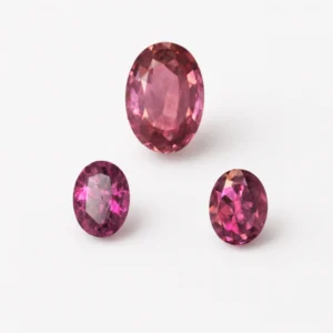 3 pieces of oval pink tourmalines set | 3.03 carats pairs