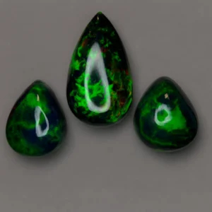 Black Ethiopian Opal Set | Opal Pendant Earrings
