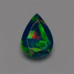 playing color 3.2 carats faceted black Opal