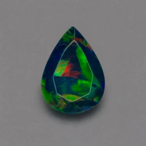 playing color 3.2 carats faceted black Opal