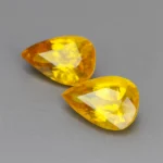 Pairs Yellow Sapphire Pear Shaped 4.54cts
