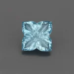 12 cts baby blue topaz curved in flower
