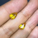 Pairs Yellow Sapphire Pear Shaped 4.54cts