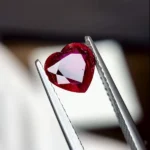 Natural heart shaped pigeon blood ruby