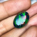 natural faceted black opal 9.69 carats Ethiopian
