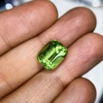 9.42ct natural rutile peridot cushion cut