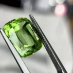 9.42ct natural rutile peridot cushion cut