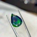 playing color 3.2 carats faceted black Opal