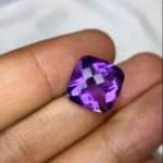 11.15 carats natural purple amethyst | cushion amethyst