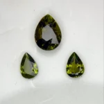3 pieces of natural green tourmaline set | 3.26ct carats pairs