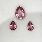 3 pieces of natural pink tourmaline set | 3.18 carats pairs