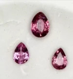3 pieces of natural pink tourmaline set | 2.94 carats pairs
