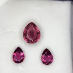 3 pieces of natural pink tourmaline set | 4.19 carats pairs