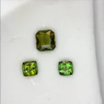 3 pieces of natural green tourmaline set | 2.72 octagon pairs