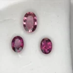 3 pieces of oval pink tourmalines set | 3.03 carats pairs