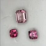 3 pieces of octagon pink tourmalines set | 3.23 carats pairs