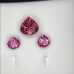 3 pieces of natural pink tourmaline set | 2.85 carats pairs