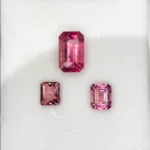 3 pieces octagon pink tourmalines set | 4 carats pairs