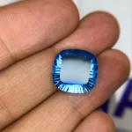 13.36 carats Swiss blue topaz | cushion cut topaz