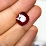 8.9 Carats Glass-Filled Ruby – 12x11 mm cushion Cut | Lead Glass Treated Ruby Gemstone