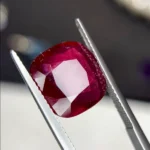 8.9 Carats Glass-Filled Ruby – 12x11 mm cushion Cut | Lead Glass Treated Ruby Gemstone