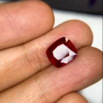5.71 Carats Glass-Filled Ruby – 11x10 mm cushion Cut | Lead Glass Treated Ruby Gemstone