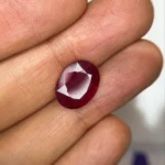 Natural Ruby (Lead Glass Filled) – 6 cts Oval 11x13 mm Treated Gemstone