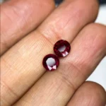 Natural Rhodolite Garnet Pair – Round Cut – 3 Carats