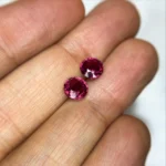 Purplish Pink Rhodolite Garnet Pair – Round Cut Garnet Gemstones 2.61cts