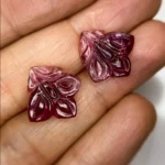 14.46 Ct Natural Tourmaline Pair – Carved Stones | Earring Pair Gemstones