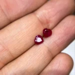 1.41 Ct Burmese Ruby Pair – Heart Cut Pinkish Red No Heat Loose stones